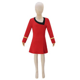 Kids Star Trek Uniform Starfleet Duty Red Dress Classic Uhura Dress Cosplay Costume ACcosplay